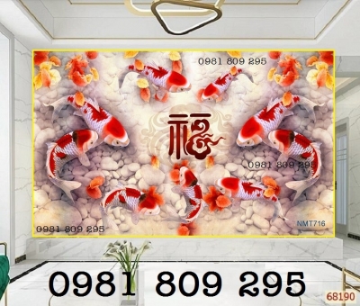 Tranh gạch - cá chép , cửu ngư