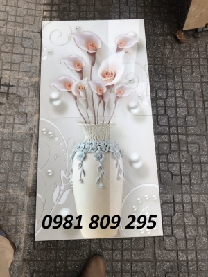 Gạch tranh 3d bình hoa ,  tranh cao cấp