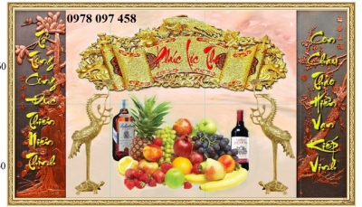 Tranh gạch - tranh 3D tranh phòng thờ