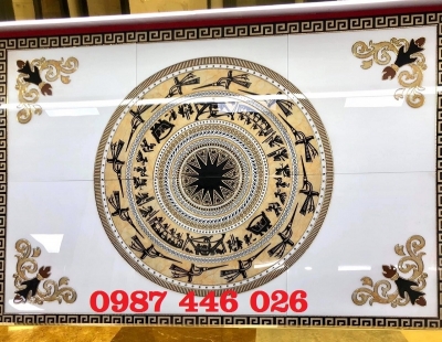 Gạch thảm hoa văn khắc vàng HP97373