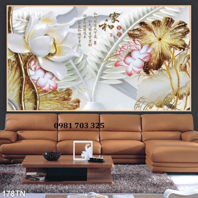 Tranh gạch men sứ ngọc 3D