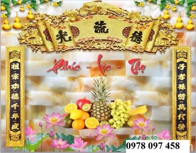 Tranh gạch phòng thờ