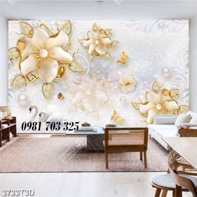 Gạch tranh hoa 3D trang trí