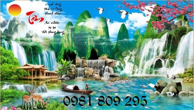 Tranh phong cảnh , gạch tranh 3d phong cảnh chiều sâu