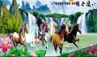 Tranh gạch mã đáo thành công 3d - 7444X