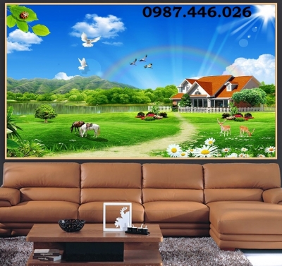 Gạch tranh rừng cây