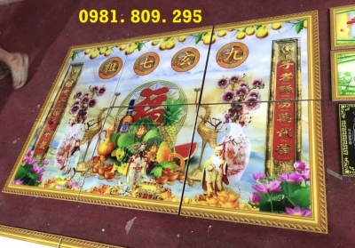 Tranh gạch men ốp tường phòng thờ đẹp GS839