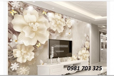tranh hoa 3D- tranh gạch 3D
