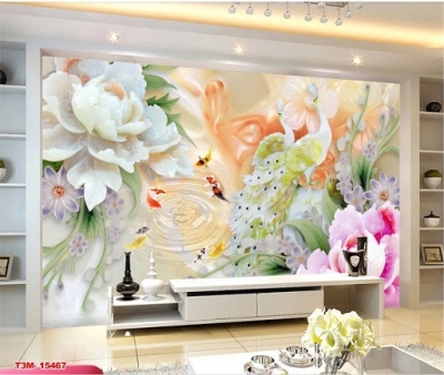 Tranh gạch 3d chim công - SXZ22