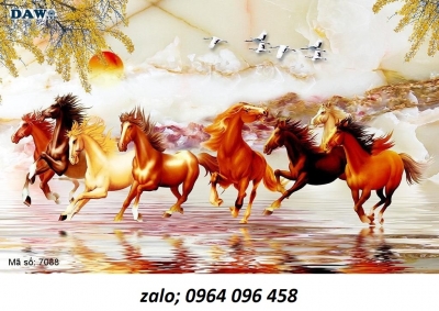 tranh 3d - gạch tranh 3d mã đáo thành công - DKH40