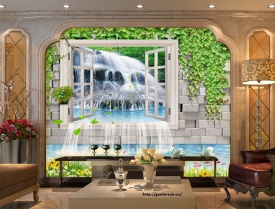 Tranh gạch 3d cửa sổ - HCX33