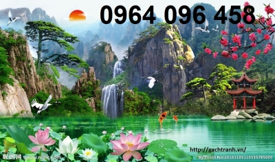 Tranh đồng quê 3d - tranh gạch 3d đồng quê - A243