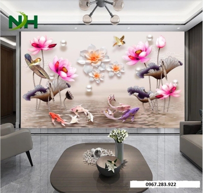 Tranh 3D- Tranh cá chép