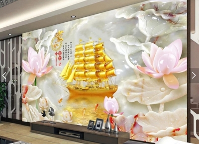 Tranh gạch 3d ốp tường thuận buồm xuôi gió - KGF42