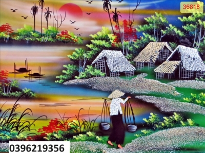 Tranh gạch đồng quê 3D trang trí nhà