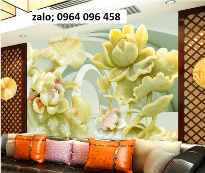 Tranh 3d - tranh gạch 3d phong thủy phòng khách - DCB54