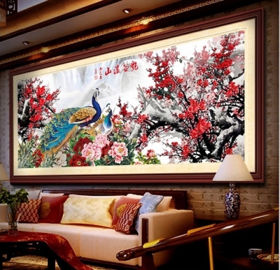 Tranh gạch 3d cành đào - SXVC65