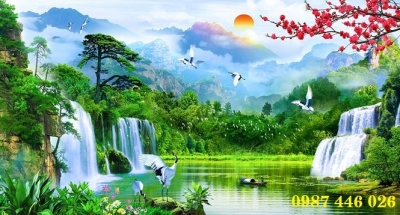 Tranh gạch men phong cảnh đẹp HP9722