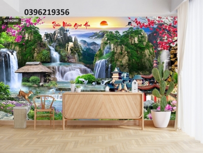 Tranh gạch sơn thủy trang trí