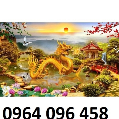 Tranh gạch 3d rồng bay - 966CP