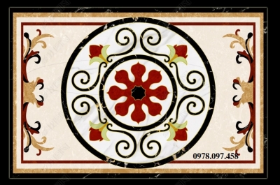 Thảm phòng khách - gạch men 3D