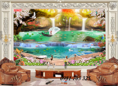 Tranh gạch 3D phòng khách