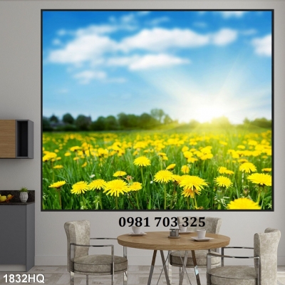 Tranh gạch 3D phong cảnh vườn hoa