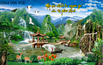 Tranh phong cảnh - gạch tranh 3d phong cảnh - DCV33