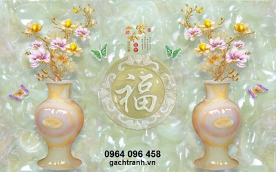 tranh gạch 3d hoa ngọc - HVC3