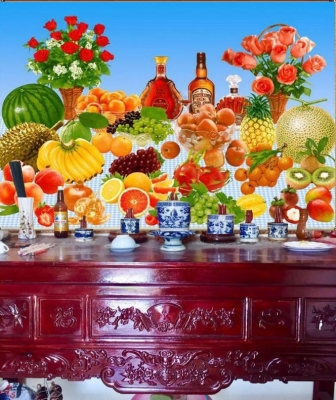 Tranh gạch - tranh ốp phòng thờ