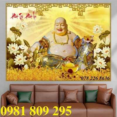 Mẫu tranh thàn tài đẹp - gạch tranh 3d Phật