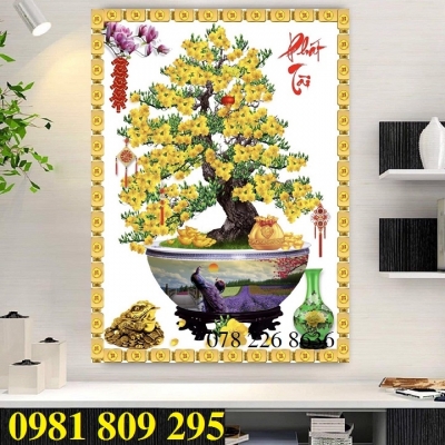 Gạch tranh hoa mai vàng BP9999