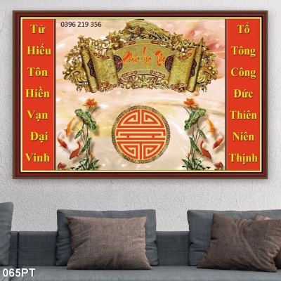 Tranh gạch men 3d phong thủy Phòng Thờ