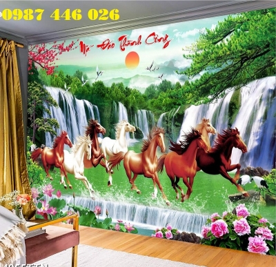 Gạch ốp tường tranh gạch mã đáo thành công HP827