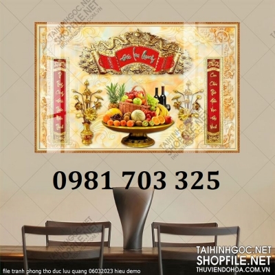 Tranh gạch 3D ốp nhà mồ, tranh phòng thờ