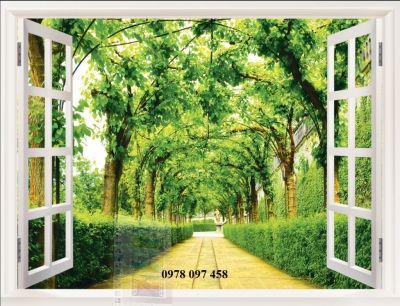 Tranh gạch cửa sổ