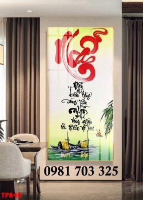 Tranh gạch 3D thư pháp