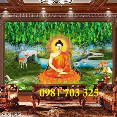 Gạch tranh đẹp Phật giáo phong thủy trang trí