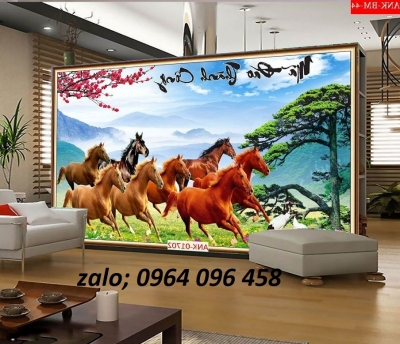 Tranh gạch 3d bát mã - HCX33
