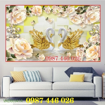 Gạch ốp tường tranh hoa 3d HP98722