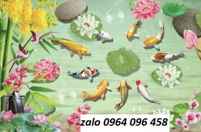 Tranh gạch 3d cá chép - SXC33