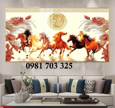 Tranh gạch men 3D mã đáo thành công