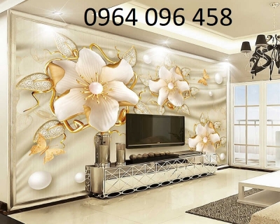 Tranh gạch 3d hoa sứ ngọc - 60CBB