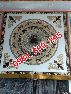 Gạch thảm trống đồng vuông . lát hiên , sảnh