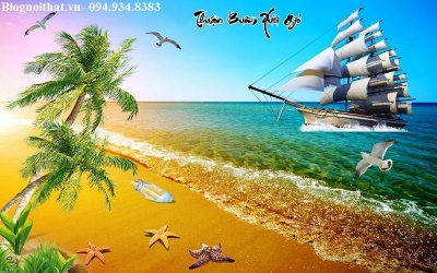 Tranh gạch thuận buồm xuôi gió 3d - 5888CB