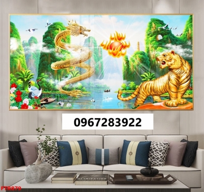 Tranh gạch đẹp rồng phượng cao cấp
