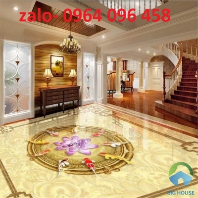Gạch lát sàn 3d phòng khách - VNB63