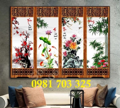 Gạch tranh tứ quý đẹp trang trí