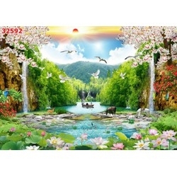 Tranh dán phòng khách - tranh phong cảnh thiên nhiên