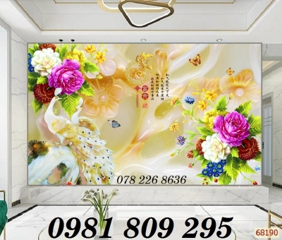 Tranh gạch trang trí phòng khách